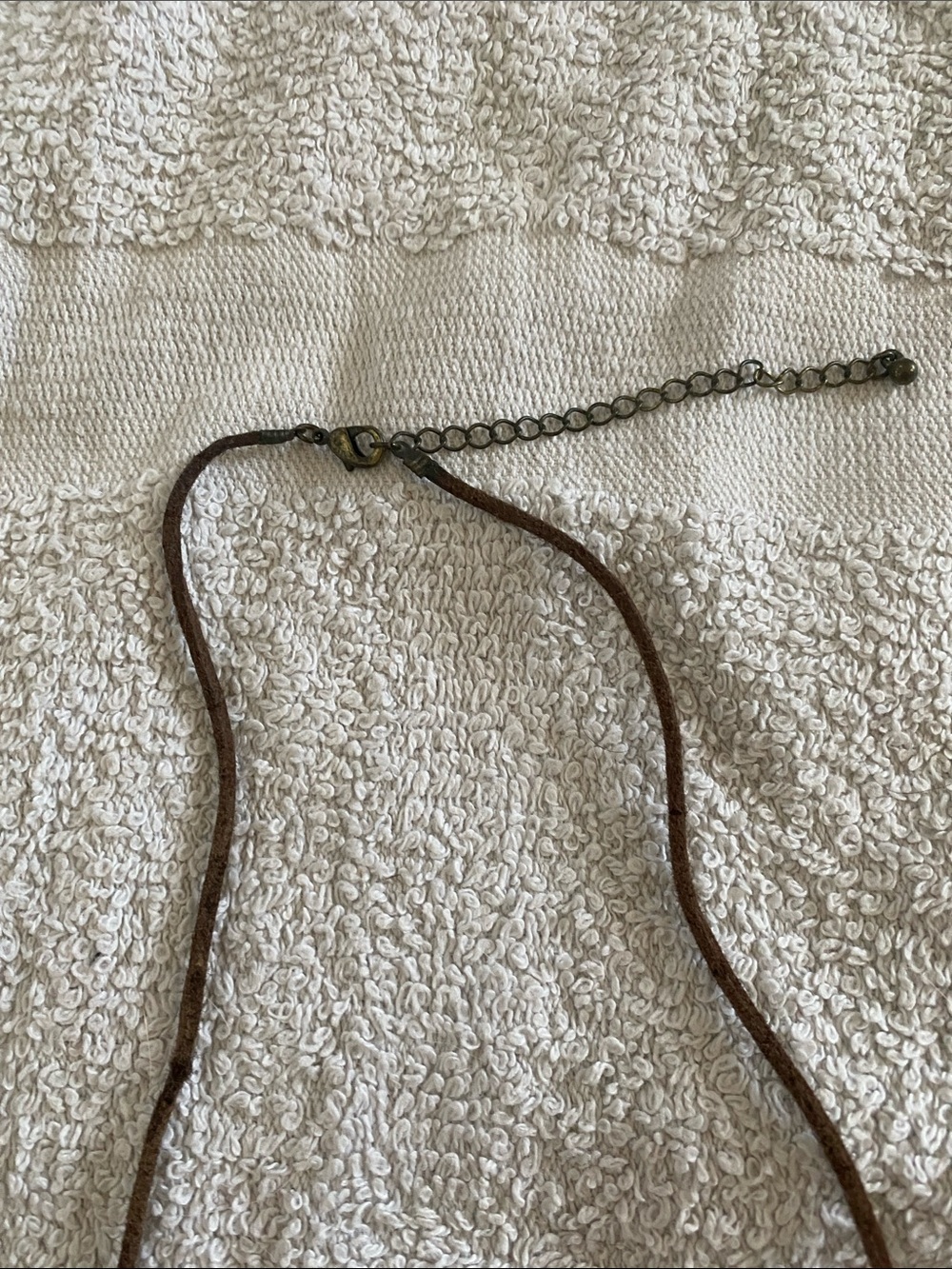 Brown Dreamcatcher Necklace with Brass Feather Charms - Picture 3 of 4